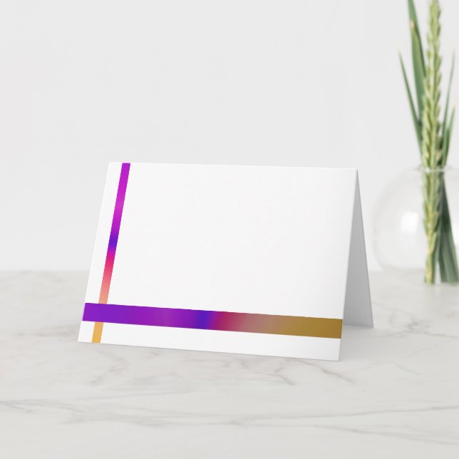 Cartão de Agradecimento de Design Simples e Colori (Frente)
