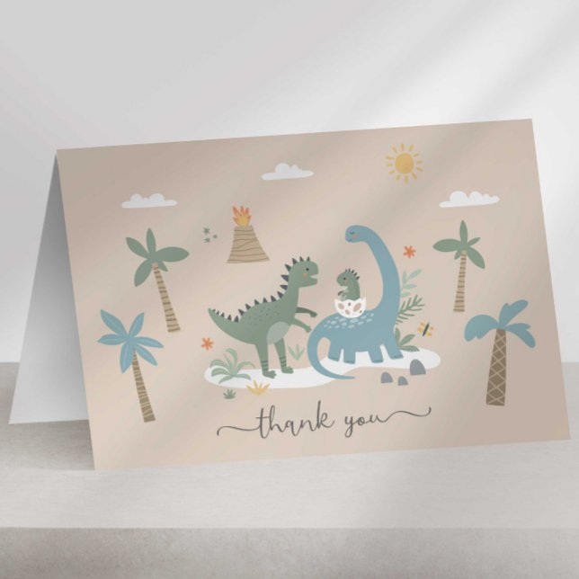 Cartão de Agradecimento de Dinossauro (Criador carregado)