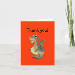 Cartão de Agradecimento de Dinossauro – Design Div