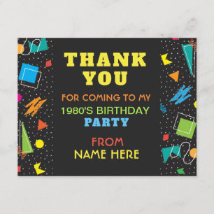 Cartão de agradecimento de festa de aniversário an