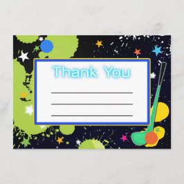 Cartão de AGRADECIMENTO de festa de aniversário de