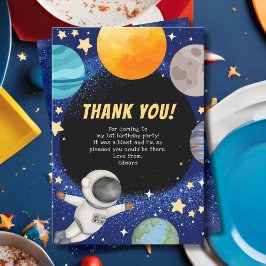 Cartão de agradecimento de festa de aniversário no