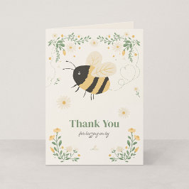 Cartão de Agradecimento de Festa Infantil Bumble B
