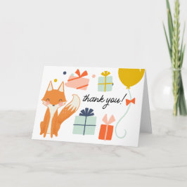 Cartão de Agradecimento de Festa Infantil Moderno