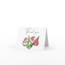 Cartão de agradecimento de flores de buquê de aqua