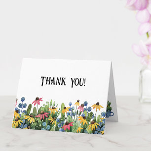 Cartão de Agradecimento de Flores Silvestres em Aq