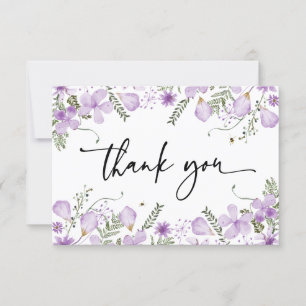Cartão de Agradecimento de Flores Silvestres Lavan