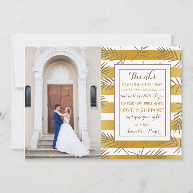 Cartão de Agradecimento de Foto das Palmeiras de F (Frente)