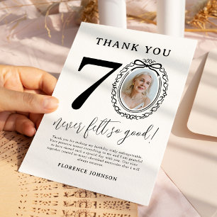 Cartão de agradecimento de foto de 70º aniversário