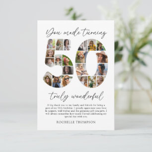 Cartão de agradecimento de foto de aniversário de 