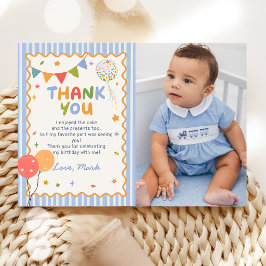 Cartão de Agradecimento de Foto de Aniversário de 