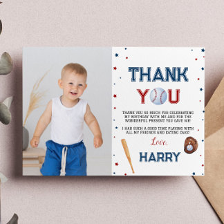 Cartão de Agradecimento de Foto de Aniversário de 