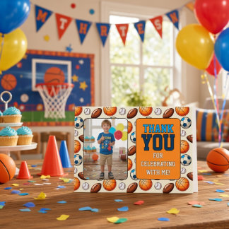 Cartão de agradecimento de foto de aniversário de 