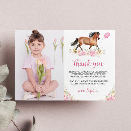 Cartão de Agradecimento de Foto de Aniversário de 