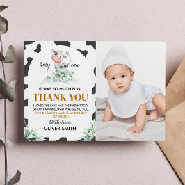 Cartão de Agradecimento de Foto de Aniversário Vac