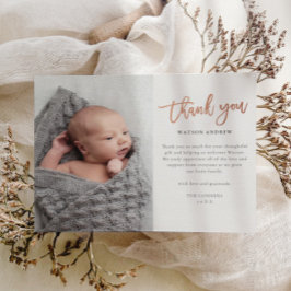 Cartão de agradecimento de foto de bebê orçamento