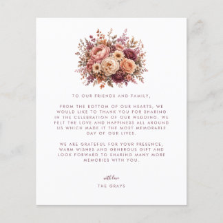 Cartão de Agradecimento de Foto de Casamento