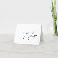 Cartão de Agradecimento de Foto de Casamento com L