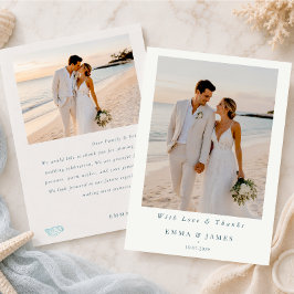 Cartão de Agradecimento de Foto de Casamento Coste