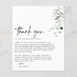 Cartão de Agradecimento de Foto de Casamento ECONÔ