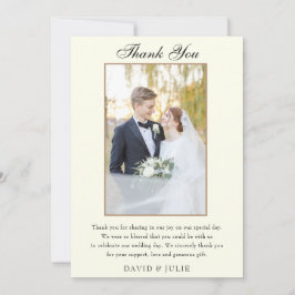 Cartão de Agradecimento de Foto de Casamento em Ma