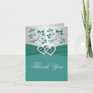 Cartão de Agradecimento de Foto de Casamento Flora