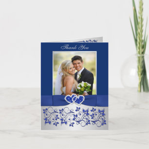 Cartão de Agradecimento de Foto de Casamento Flora