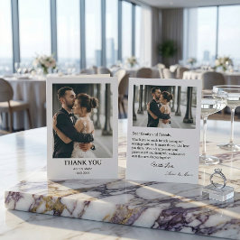 Cartão de Agradecimento de Foto de Casamento Forma