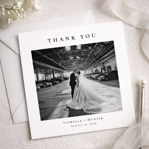 Cartão de Agradecimento de Foto de Casamento Forma