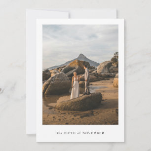 Cartão de Agradecimento de Foto de Casamento Minim