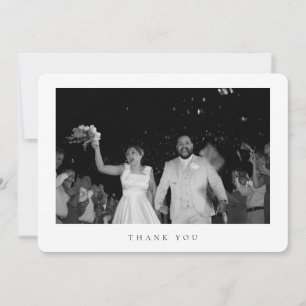 Cartão de Agradecimento de Foto de Casamento Minim