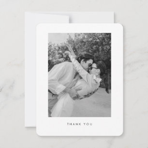Cartão de Agradecimento de Foto de Casamento Moder