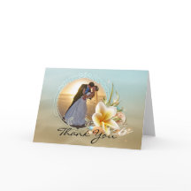 Cartão de Agradecimento de Foto de Casamento na Pr