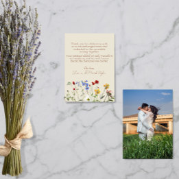 Cartão de Agradecimento de Foto de Casamento no Ja