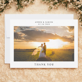 Cartão de agradecimento de foto de casamento paisa