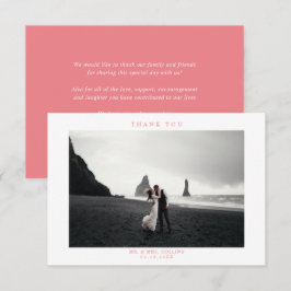 Cartão de Agradecimento de Foto de Casamento Simpl