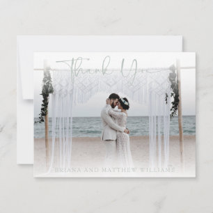 Cartão de Agradecimento de Foto de Casamento Simpl