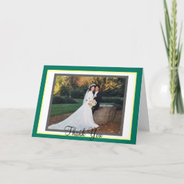 Cartão de Agradecimento de Foto de Casamento Tropi