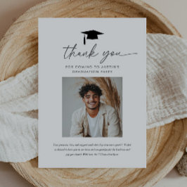 Cartão de Agradecimento de Foto de Formatura Menin