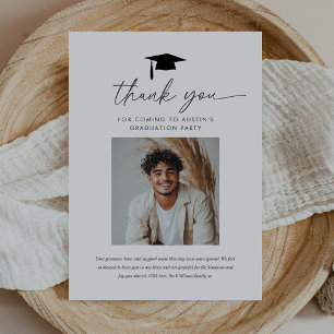 Cartão de Agradecimento de Foto de Formatura Menin