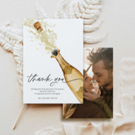 Cartão de Agradecimento de Foto de Noivado de Casa