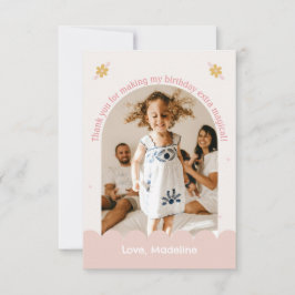 Cartão de Agradecimento de Foto de Unicórnio Mágic