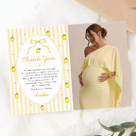 Cartão de Agradecimento de Foto do Chá de Bebê Lis