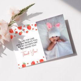 Cartão de Agradecimento de Foto do Primeiro Aniver