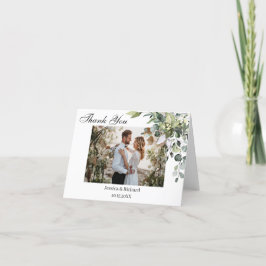 Cartão de agradecimento de foto dobrável de aquare