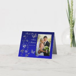Cartão de Agradecimento de Foto Floral Borboleta A