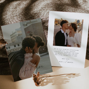 Cartão de Agradecimento de Foto Plana com Roteiro 