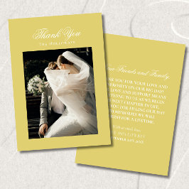Cartão de Agradecimento de Fotografia de Casamento