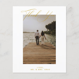 Cartão de Agradecimento de Fotos de Casamento ECON