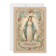 Cartão de Agradecimento de Funeral Católico de Con